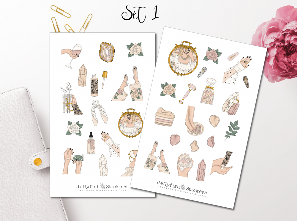 Mädchen Wellness Sticker Set